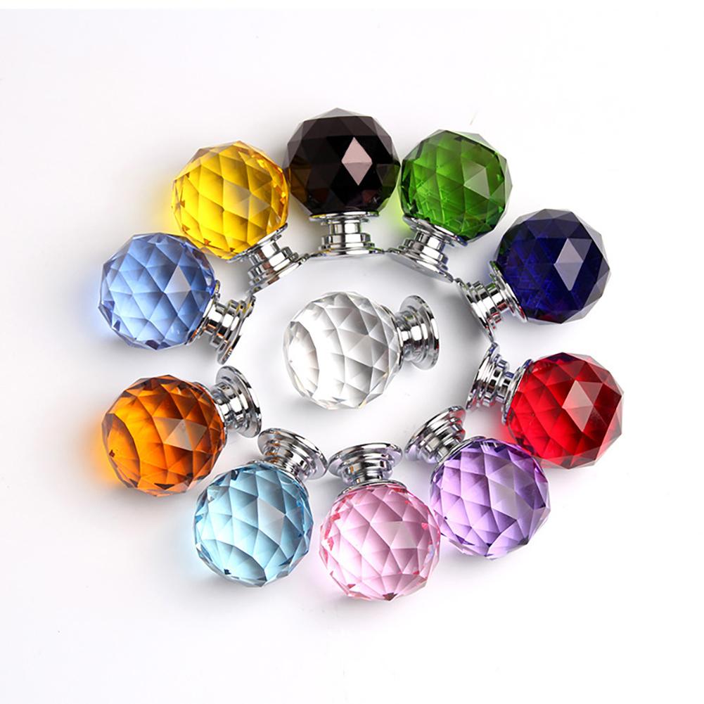 20mm enkele gaten glazen bolgreep meubelgreep dressoirknoppen kristallen kastgreep voor meubelbolgreep