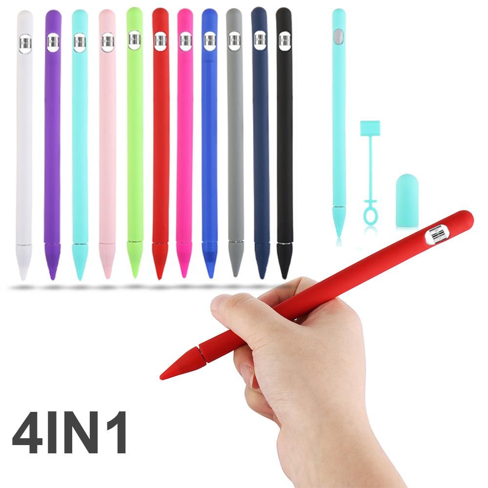 Colorful Soft Silicone Case Compatible For Apple Pencil Case Compatible For iPad Tablet Touch Pen Stylus Protective Sleeve Cover