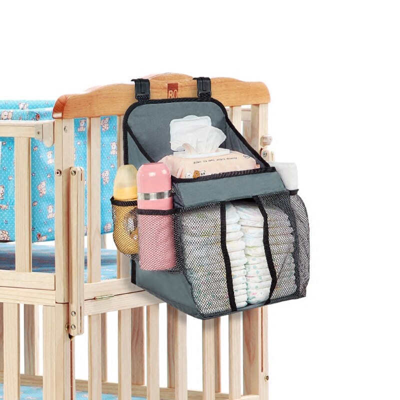 Baby Krippe Organizer Hängende Lagerung Tasche für wesentliche Bettwäsche Windel Windel Tasche 203E