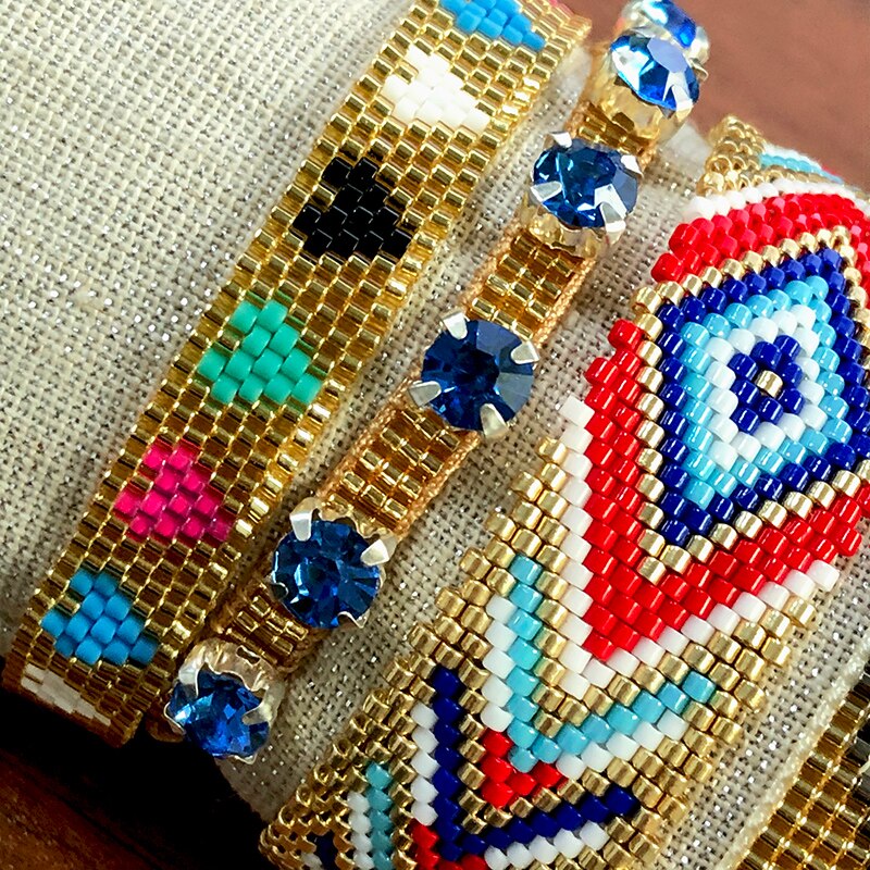 Bluestar Gold Miyuki Armband Set Voor Vrouwen Handgemaakte Weefgetouw Kralen Charm Armbanden Armband Vrouwelijke Kwastje Sieraden