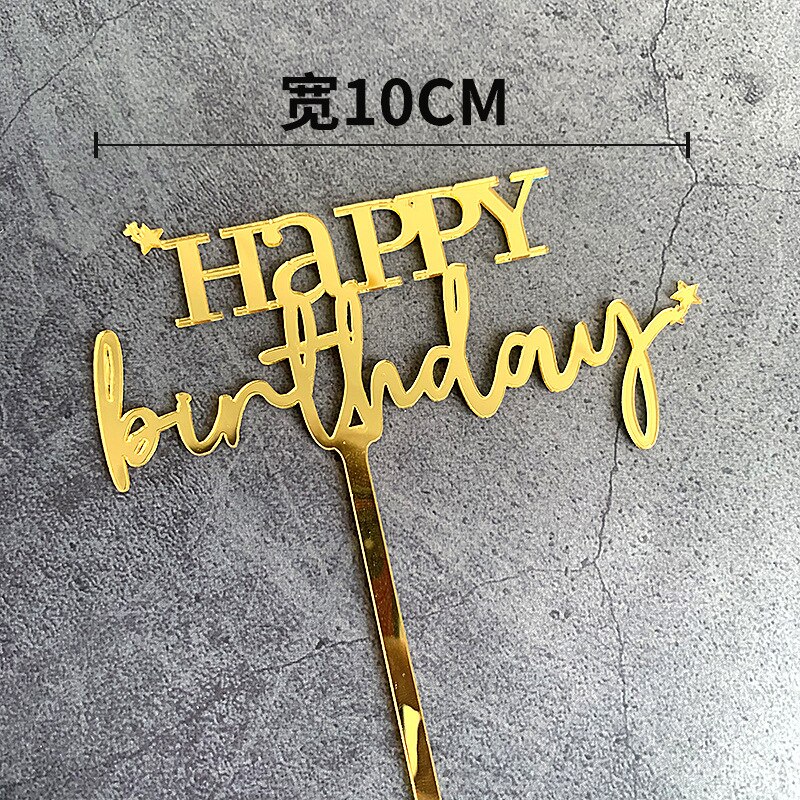 Acrylic Happy Birthday Cake Topper Baby Shower Party Cake Topper Children and Cake Decoration Party Supplies: GD3