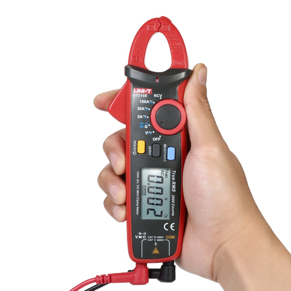 Mini Digital Meter Handheld Clamp Meter Tester Multimeter Backlight LCD True RMS Voltmeter Ammeter Ohmmeter