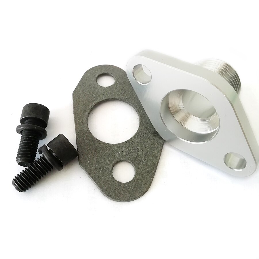 51Mm Auto Billet Turbo Olie Afvoer Adapter Flens Voor Garrett T3 T3/T4 T04 T72 T76 T04B T04E -12AN