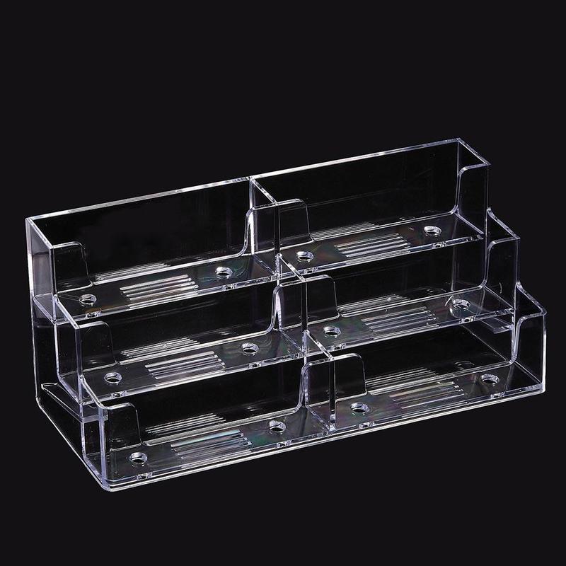 Vividcraft Schreibtisch Zubehör transparent Acryl Zähler Anzeige Halfter Schreibtisch oben Karte Ständer Halfter Stehen Foto Geschäft N0C5