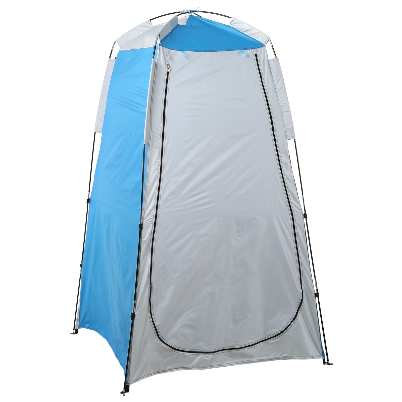 Tente de Camping Portable, abri de confidentialité, douche de plage, toilettes à langer, avec fenêtre, équipement de camping: Blue Grey