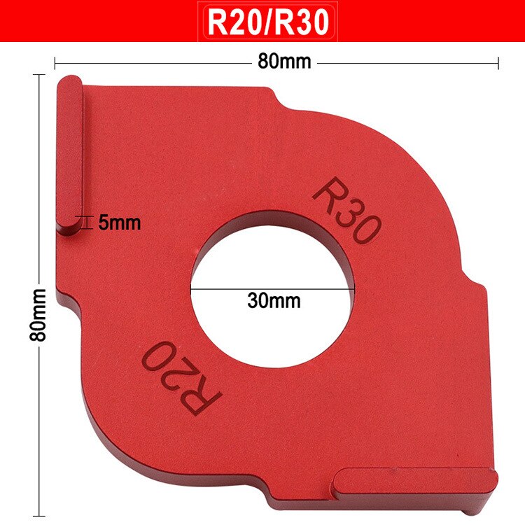 2 st aluminiumlegering radie jigg fräsmallar radie quick-jigg fräs mallar för fräsning av rundat hörn  r10 r15 r20 r30