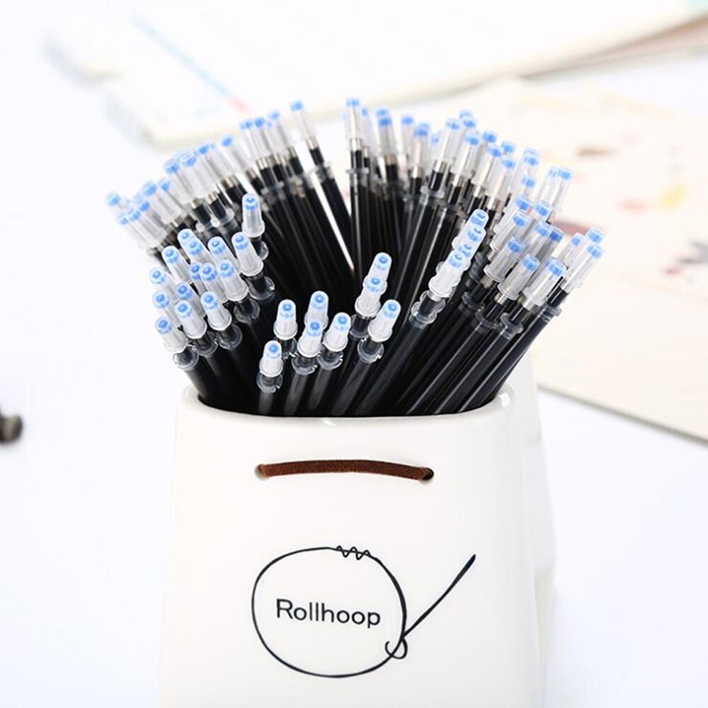 100pcs/set 0.5mm Gel Pen Refills Red Blue Black Gel Ink Pen Office School Stationery Writing Supplies Replacement