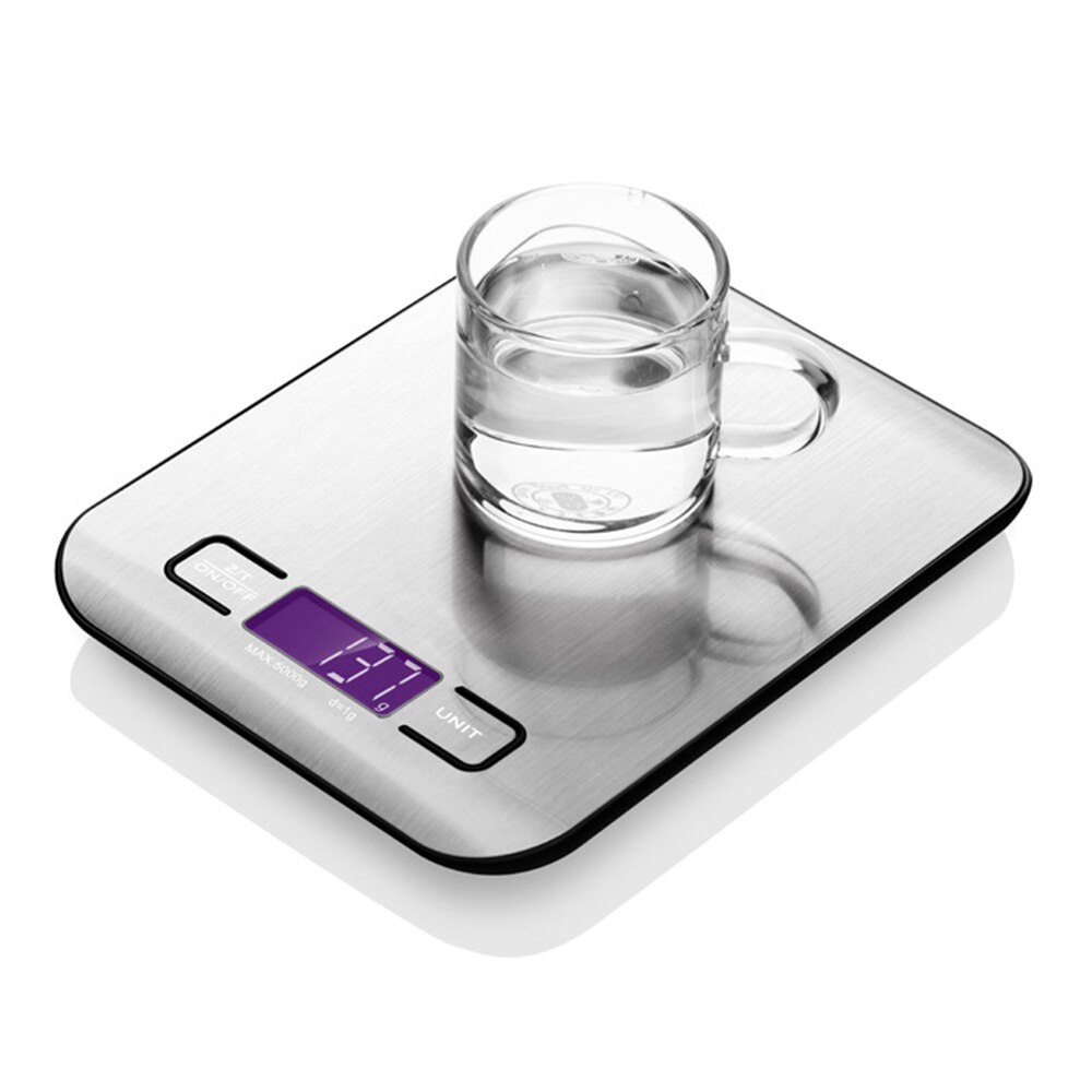Food Scale Digital Stainless Steel Digital Kitchen Multifunction 5000g/1g Durable And Easy To Clean Measuring Tools