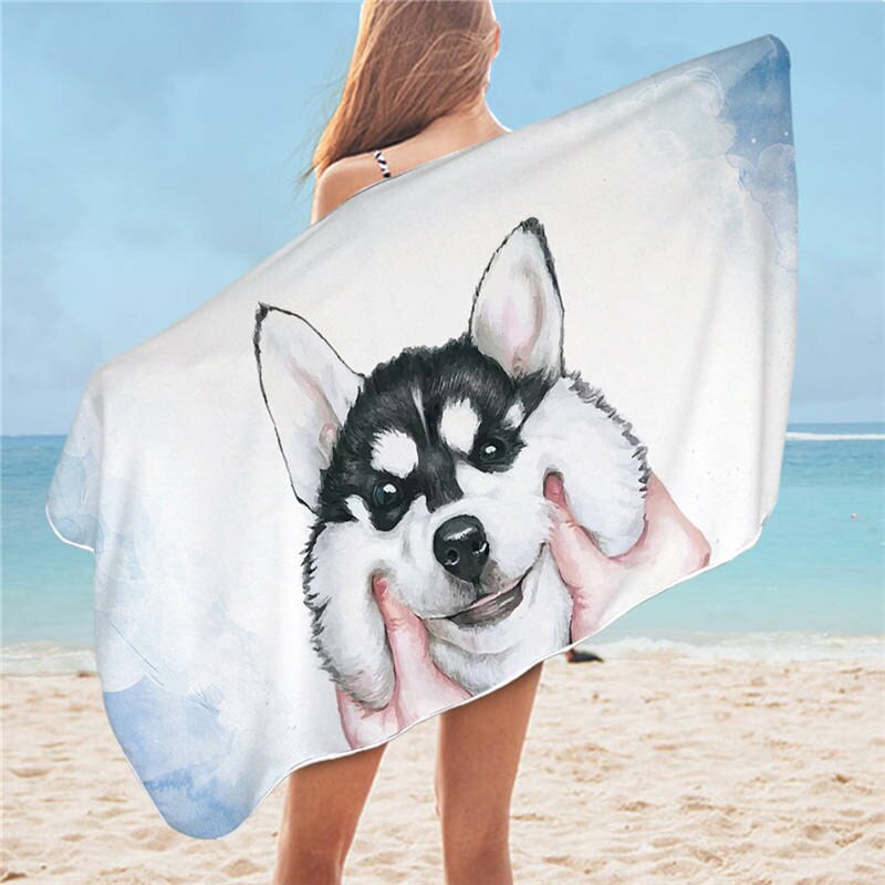 BeddingOutlet-Toalla de baño Hippie Pug para adulto, toalla de playa de microfibra con dibujos de animales, manta de Bulldog, 75x150cm: 12