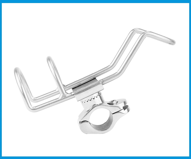 2X Marine Grade Stainless Steel 316 fishing rod rack holder pole bracket support clamp on rail mount 26 or 32mm boat Accessories