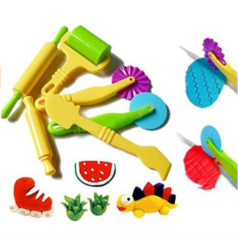 Color Play Dough Model Tool Toys 3D Plasticine Tools Playdough Set, Clay Moulds Deluxe Set, Learning &amp; Education Toys