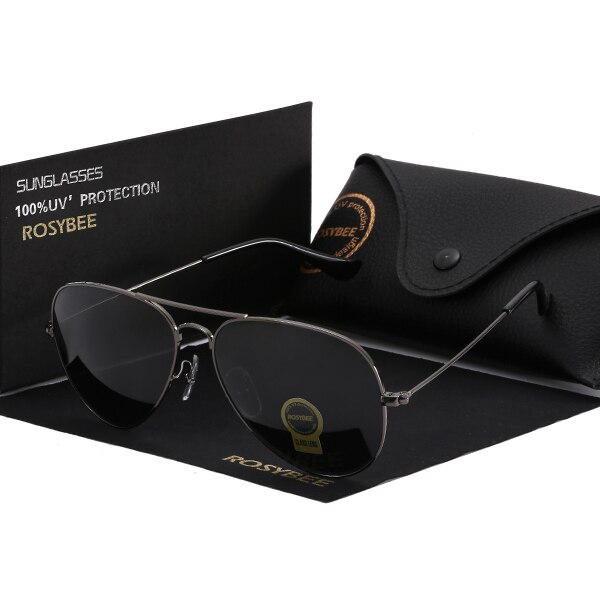 G15 Glass Lens women men Sunglasses uv400 aviation brand classic mirror male oculos vintage banned man sun Glasses: gun black