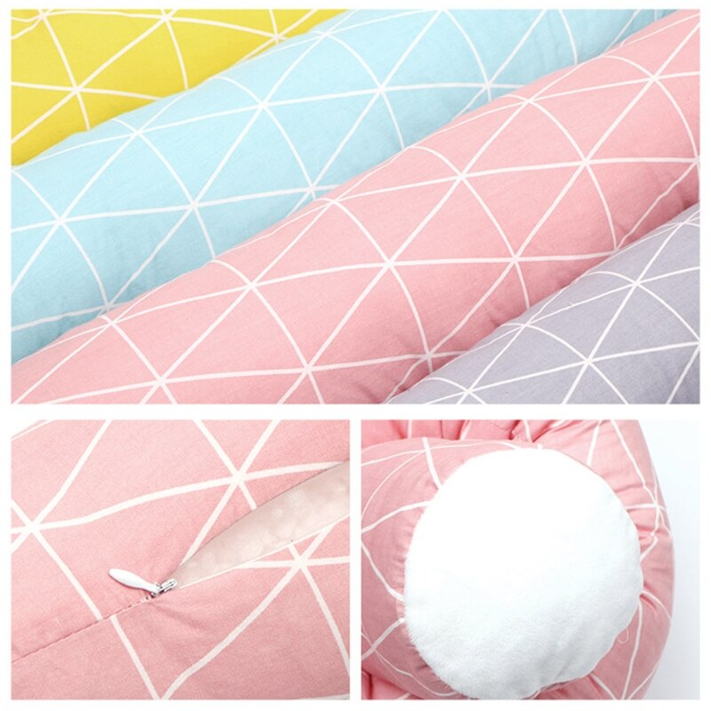 Longo Travesseiro Crianças Cama Berço Cerca Bebê Anticolisão Cabeceira Macia Crib Bumper
