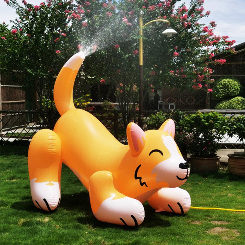 Inflatable Dog Sprinkler Toy Large Size PVC Outdoor Lawn Dog Lawn Sprinkler Water Play Toy For Children Pool Party: Default Title