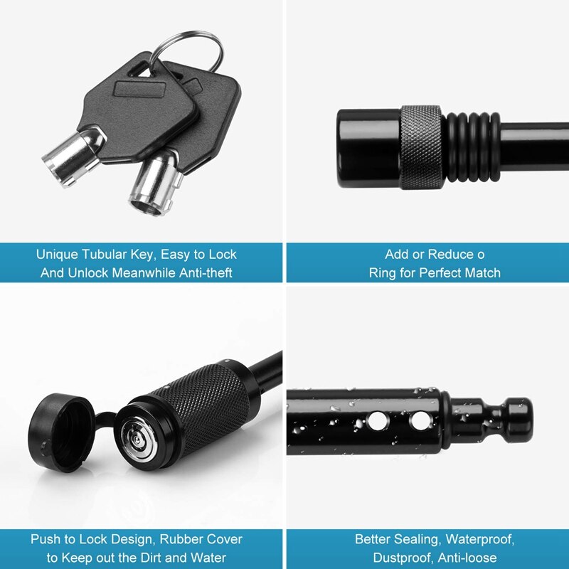 Heavy Duty Trailer Hitch Pin Lock 1/2 Inch and 5/8 Inch Receiver Hitch Pin Lock Set Anti-Rattle for Class I,II,III,IV,V Hitches