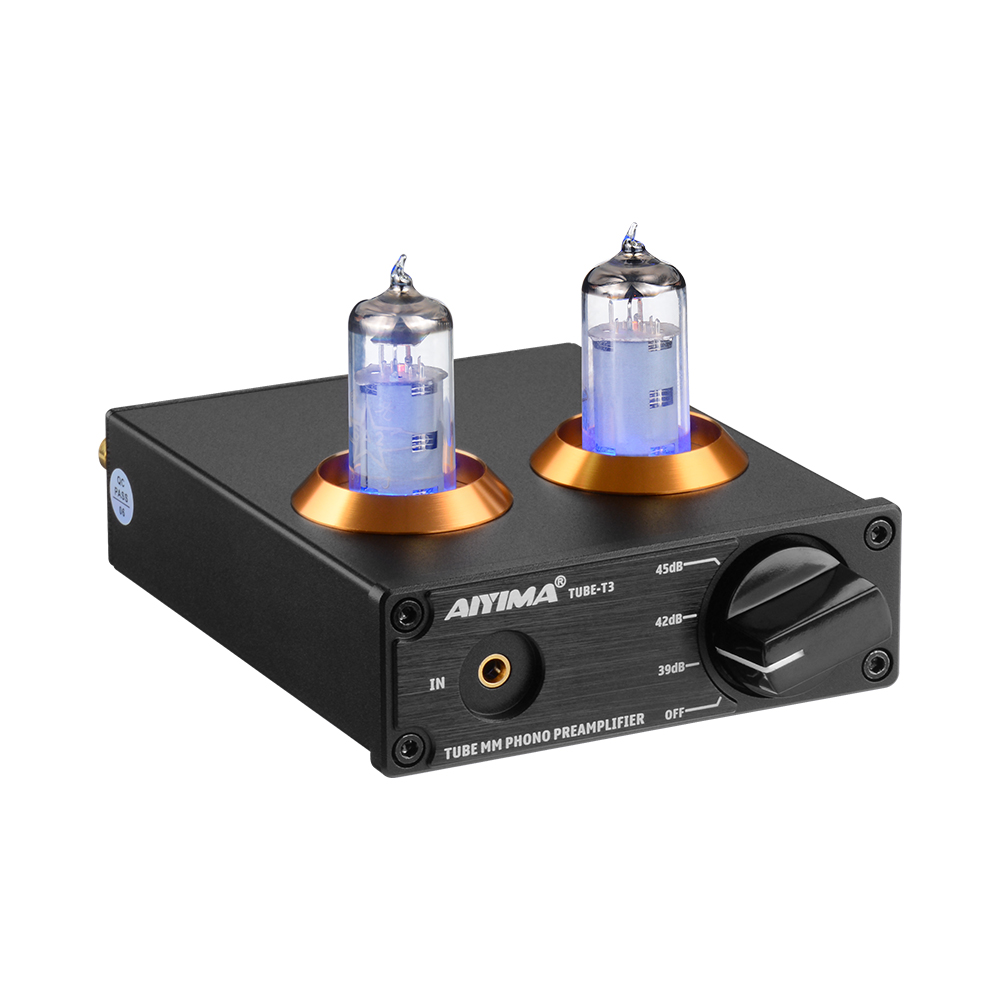 AIYIMA Tube T3 HiFi przedwzmacniacz karta audio rura próżniowa 6A2 przedwzmacniacz gramofonowy przedwzmacniacz gramofonowy DIY wzmacniacze dźwięku mocy: Srebrny
