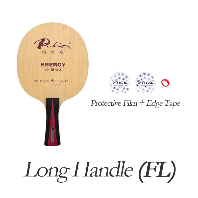 Originele Palio Energie 03 Tafeltennis Blade Racket (5 + 4 Carbon, Off) energie-03 Ping Pong Bat Paddle: FL FT
