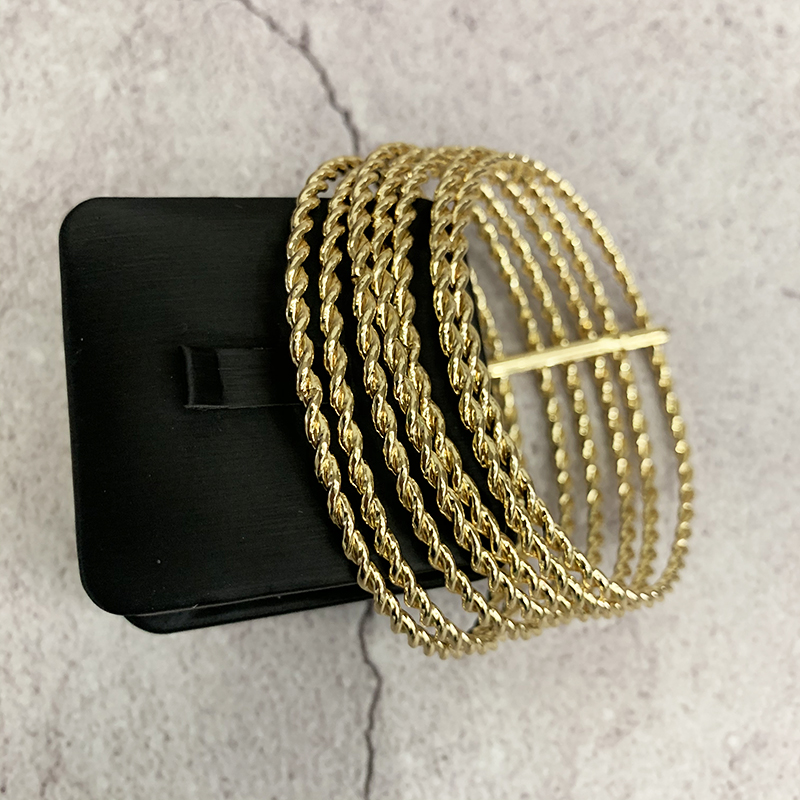 Marokkaanse Stijl Armband Set Goudkleurige Dames Armband Frans Ontworpen Armband Voor Vrouwen Met Luxe Manchet Pols Sieraden: Rhodium Plated