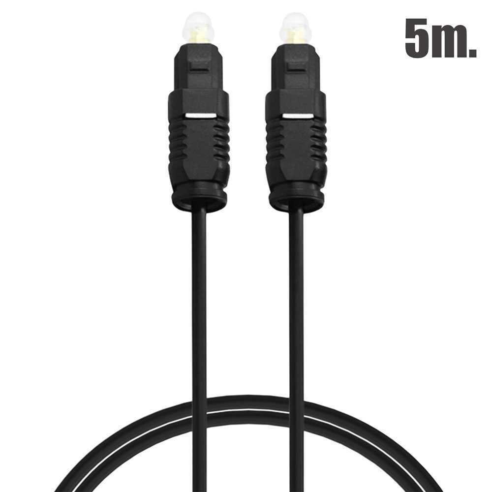 Toslink Digitale Audio Optische Kabel 5M Man Voor Dvd PS4 Xbox 360 Zwart