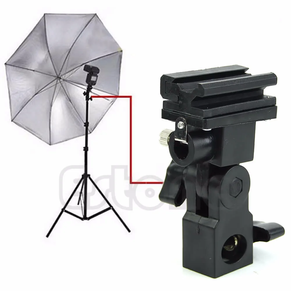 Flitsschoen Draaibare fotoparapluhouder Beugel Flitsadapter Lichtstatief