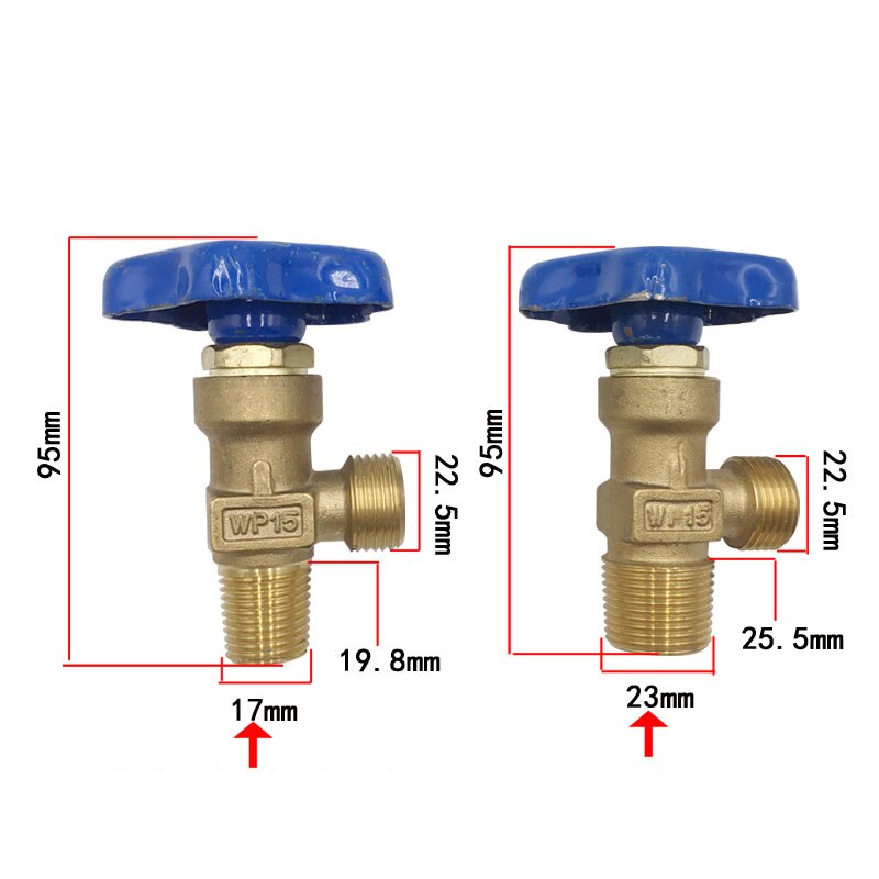 WP-15 Small Argon Gas Cylinder Valve Cylinder Head Assembly Small Teeth And Big Teeth Style