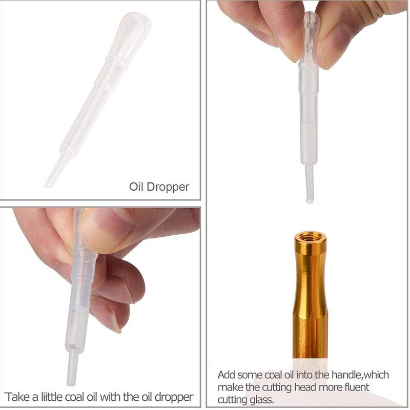 1pcs Diamond Glass Cutter 4-12mm 177mm Aluminum Alloy Glasses Cutters For Hand Tool Glass Cutting Tools