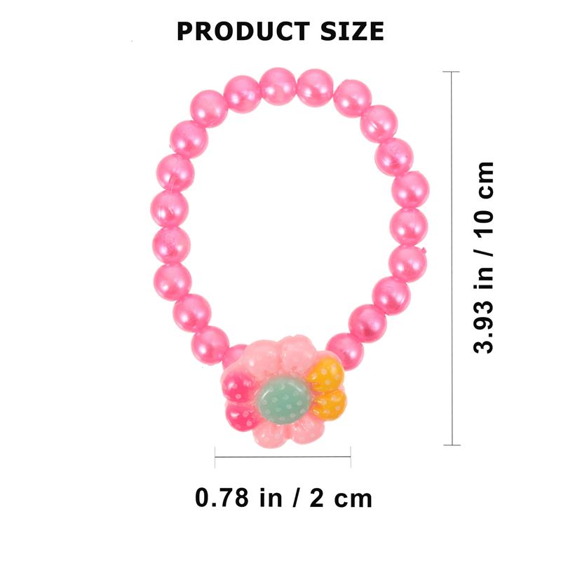 2 Sets Imitation Pearl Party Favors Photo Props Jewelry Kit Necklace and Bracelet