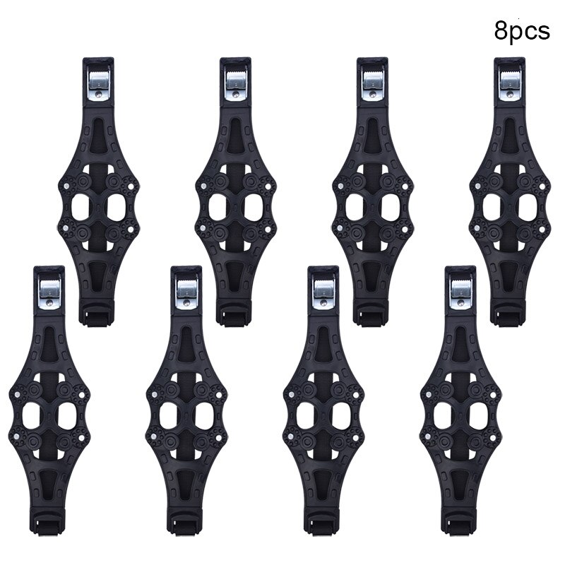 Ns modify 4 stk /8 stk bildekk vinterveisikkerhet egnet for dekkbredde 165-275mm forsterk dobbel snap sklihjul tpu kjede: 8 stk sort