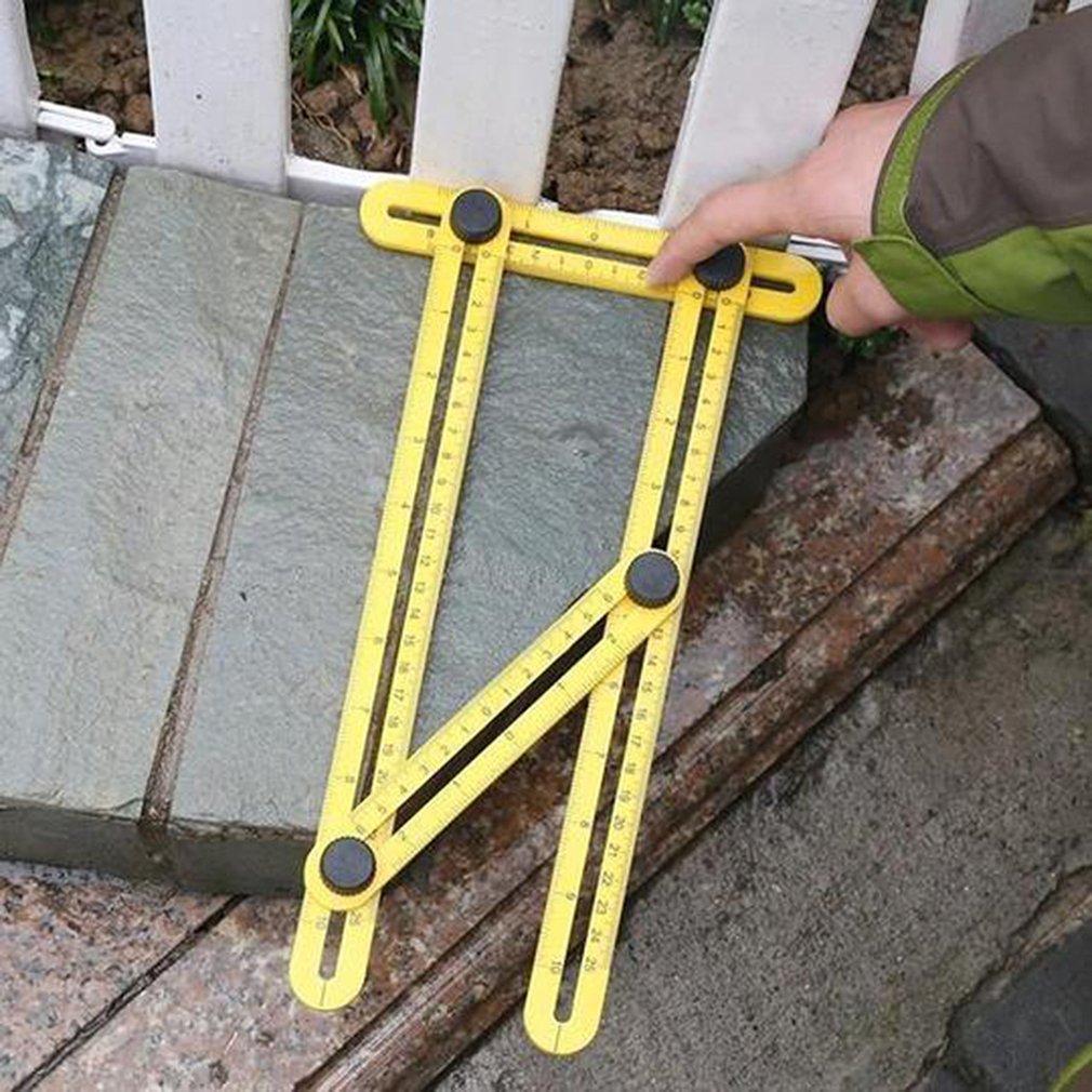 A2 Multi Template Tool Angle Measuring Protractor Ruler Builders Craftsmen Engineers Layout Woodwork Folding Rulers