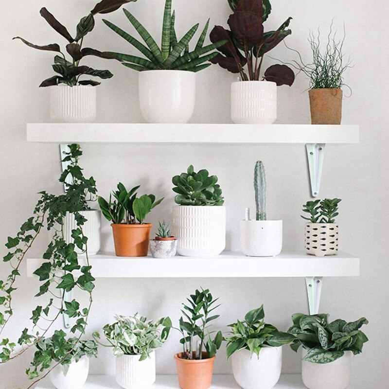 20 Pcs Wall Shelf Bracket L Bracket Angle Support Support, Metal Connection Angle Bracket for Hanging,5 x 6 Inch