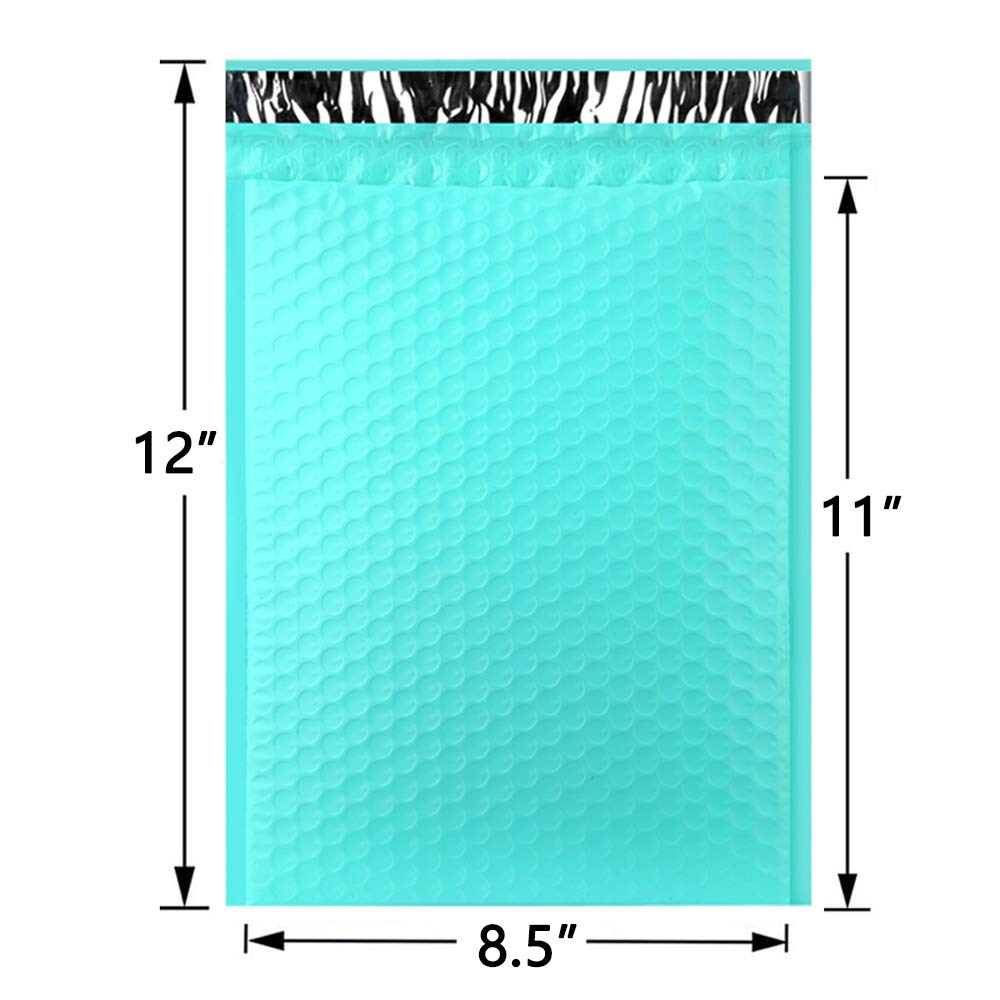 10PCS #2 8.5x11 23.6x28cm Color Poly Bubble Mailer Padded Envelopes Self Seal Mailing Bag Bubble Envelope Envelopes: Teal