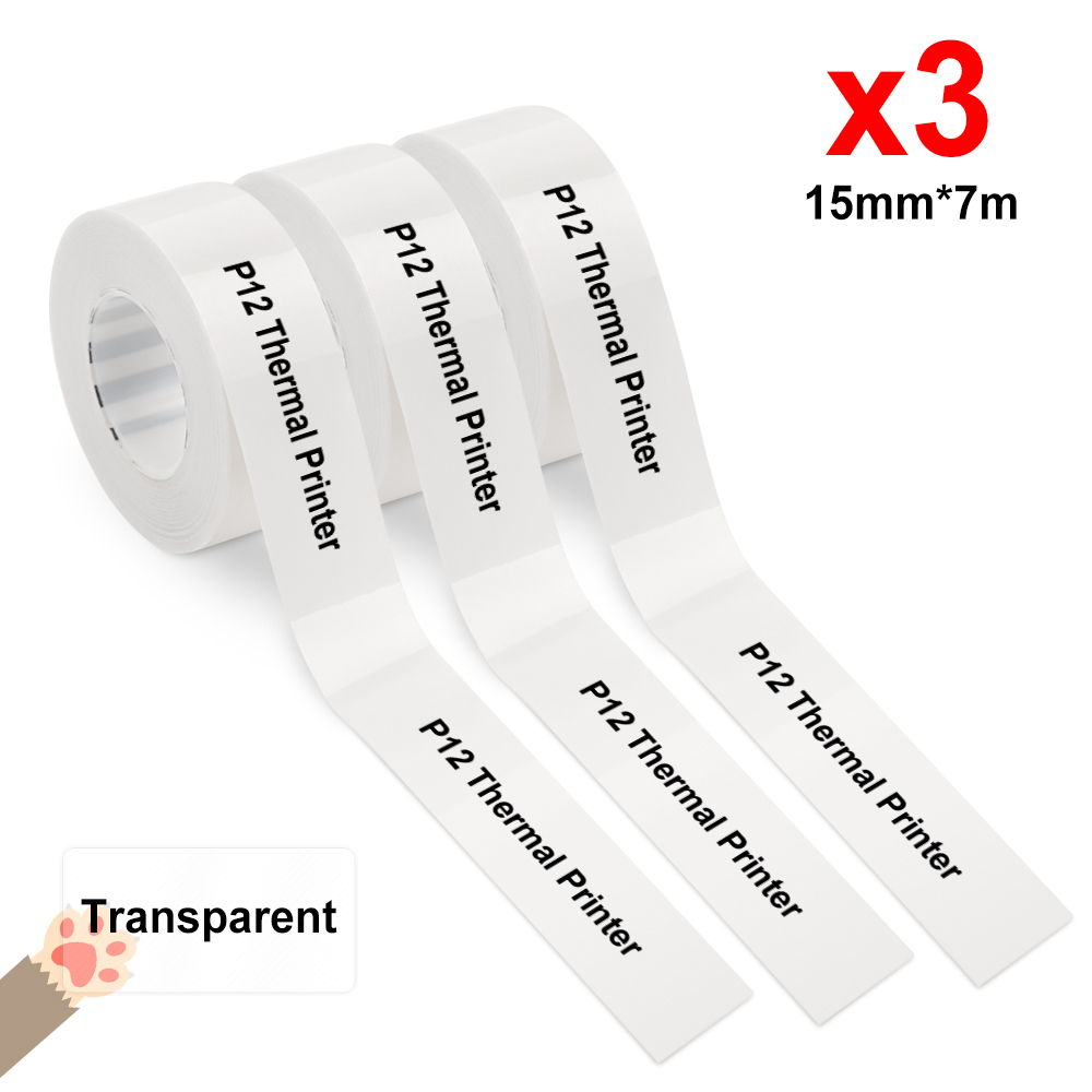 Portable Mini Printer Marklife P12 Thermal Printer Self Adhesive Sticker Labeling Machine P12 with Cutter or 3PK Label Refills: PURPLE