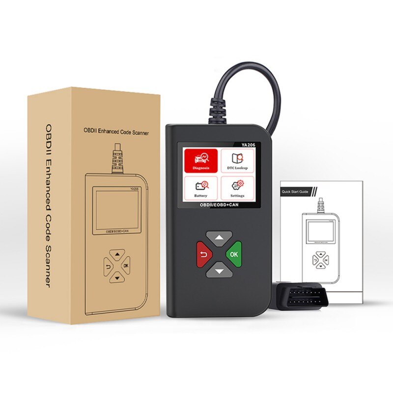 YA-206 Code Reader Car Diagnostic Tool Volledige Obd2 Scanner Check Engine Light Vehicle Code Reader