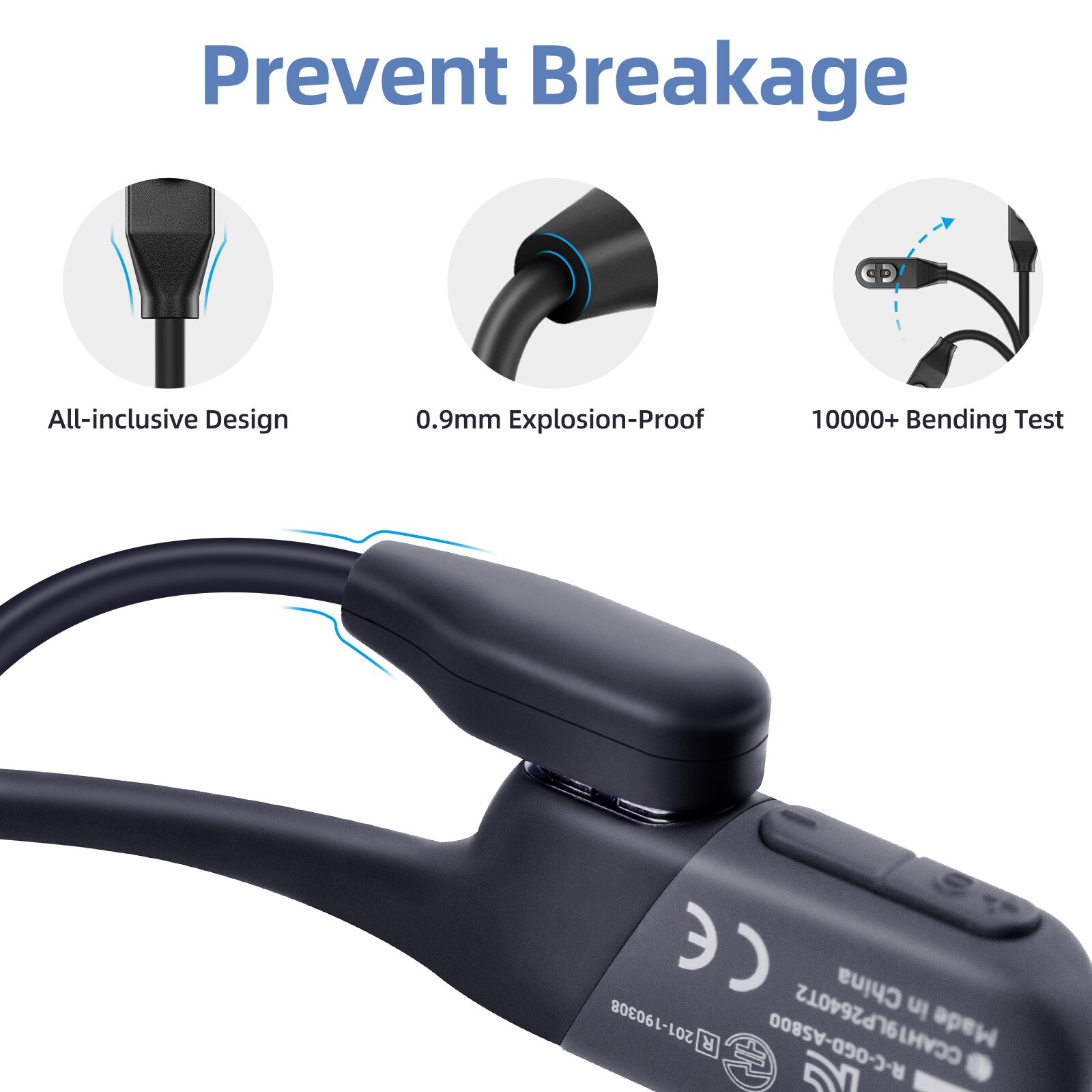 Bone Conduction Headphones Magnetic Charging Cable For After Shokz Aeropex As800 Bluetooth Headset Charger Cable Power Cord