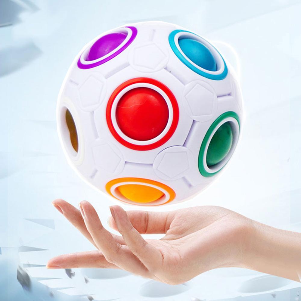 rainbow ball cube Spherical Magic Plastic Magic Balls Spheric cube Children puzzle magic ball Rainbow Puzzles Toys