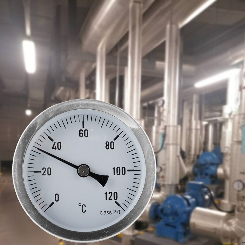 Temperature Liquid Water Home Garden 63mm Dial Horizontal Thermometer Aluminum Temperature Gauge Meter Liquid Water