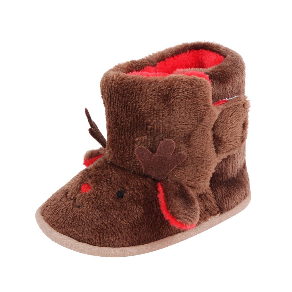 Elk bottes infantile filles noël intérieur à semelles souples princesse chaussures bébé marche chaussures hiver bottes chaudes botas nina invierno