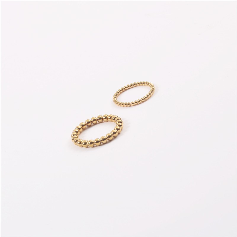 Mode Kleine/Grote Kralen Ringen Voor Vrouwen Titanium Staal Charme Gouden Kleur Chrismas Ringen Party Voor Meisjes