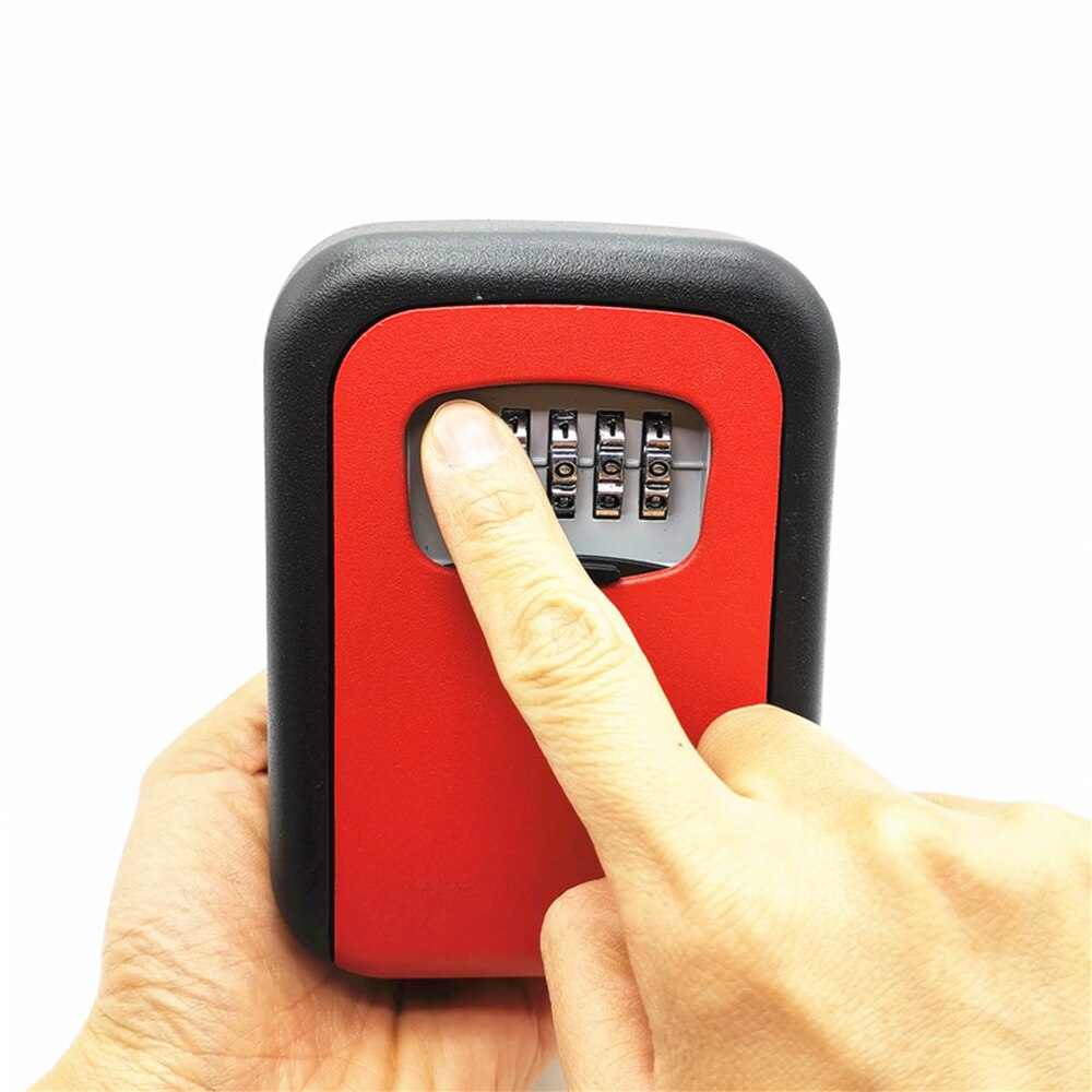 Key Storage Lock Box 4-Digit Combination Lock Box Wall Mounted Lock Box Key Safe Box Security Key Holder