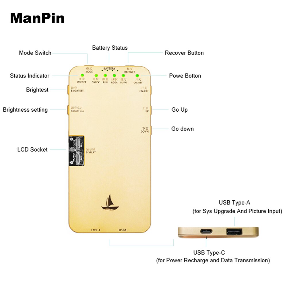 Dl S200 Lcd-scherm Tester Connector Base Voor Iphone 11Pro Max Xs X Xr 8 7 6S Plus Ambient licht Sensor True Tone 3D Touch Reparatie