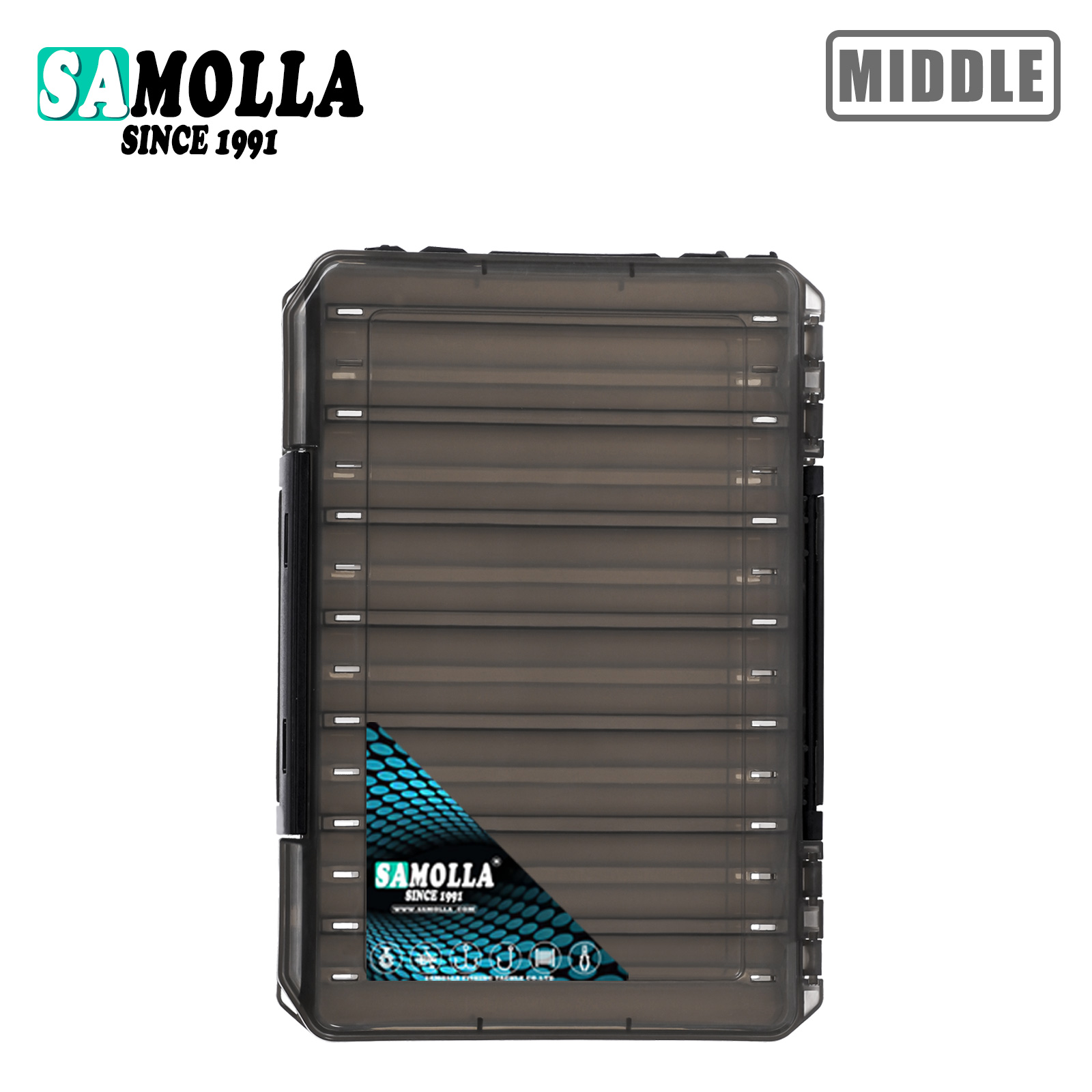 dubbelzijdige kunstaasdoos viscompartimenten plastic accessoires opslag visgerei container case verstelbare organizer: Licht Groen