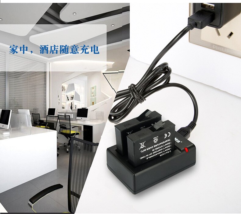 KingMa Originele Batterijen Charger Dual Charger Opladen Batterij Case Voor Xiaomi Mijia Mini 4 k Actie Camera Accessoires
