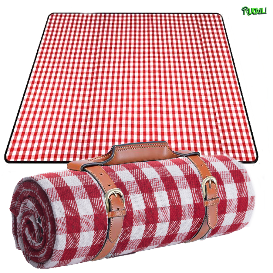 Extra stora picknickfiltar bärbara och vattentäta sandtäta hopfällbara utomhusfiltar praktiska mattor picknickfiltar
