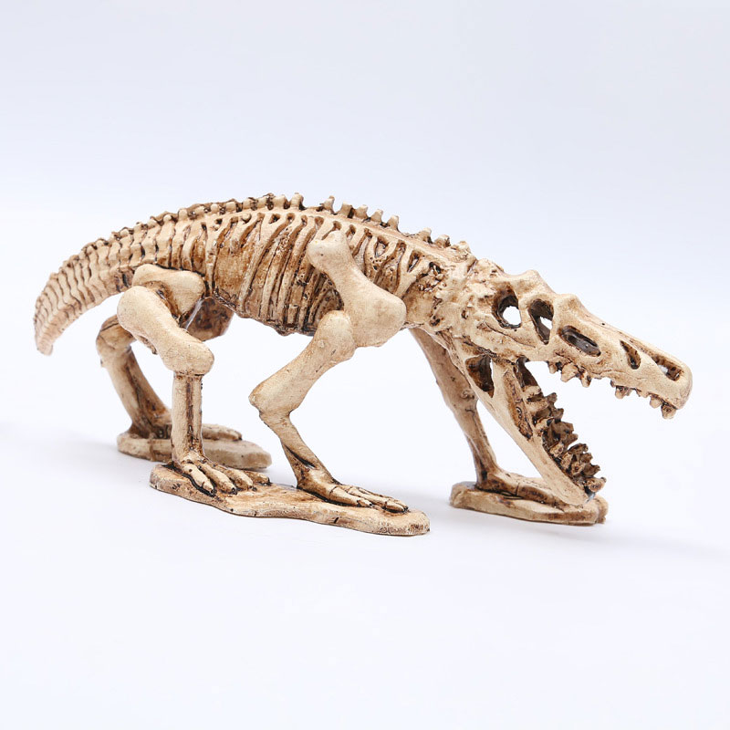 Simulatie Mini Dinosaurus Skelet Sculptuur Aquarium Landschap Decoratie Ornament Hars Dinosaurus Fossiel Decoratie Standbeeld Speelgoed