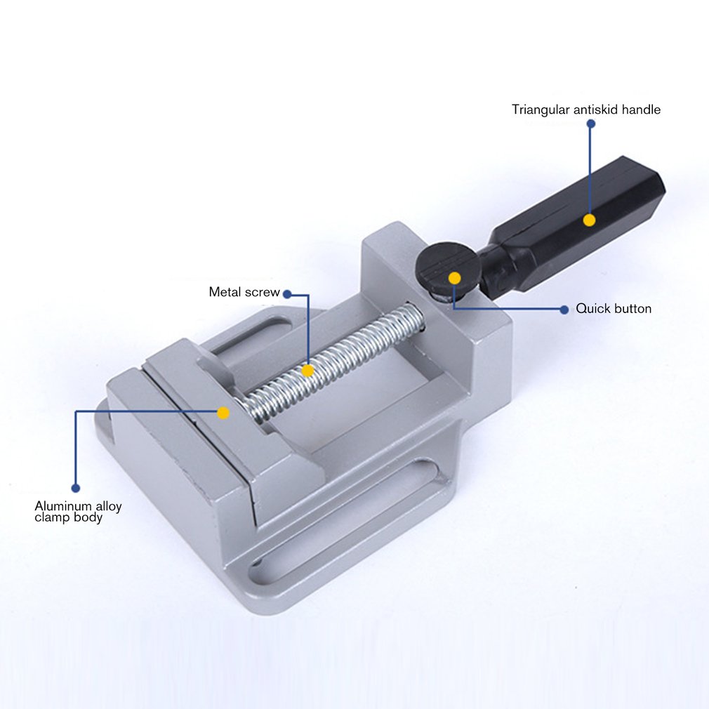 Mini Multifunctional Working Table Drill Milling Machine Parallel-jaw Vice Drill Bench Clamp Vice Worktable For Woodworking