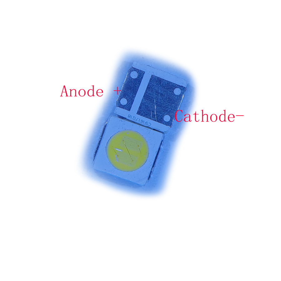 200 stuks/partij lextar smd led 3030 6v 1.8w koel wit 150-187lm voor tv-achtergrondverlichting