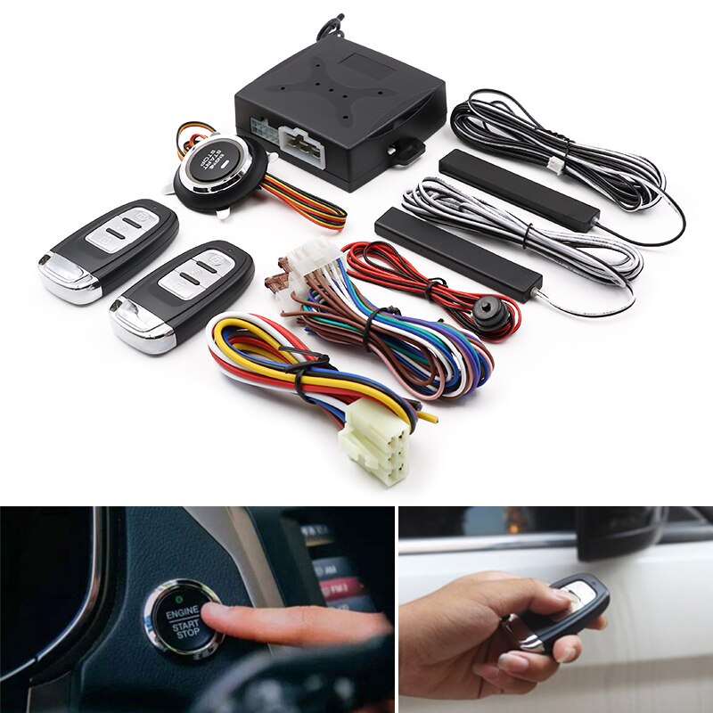 Universal Version Smart Key PKE Passive Keyless Entry Auto Alarmanlage motor start-taste Remote Motor Starten
