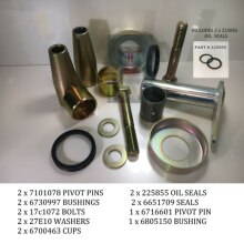 Bobcat Bobtach Pivot Pin & Bush Kit 7101078 6730997 17C1072 27E10 6700463 225855 6651709 6716601 6805150