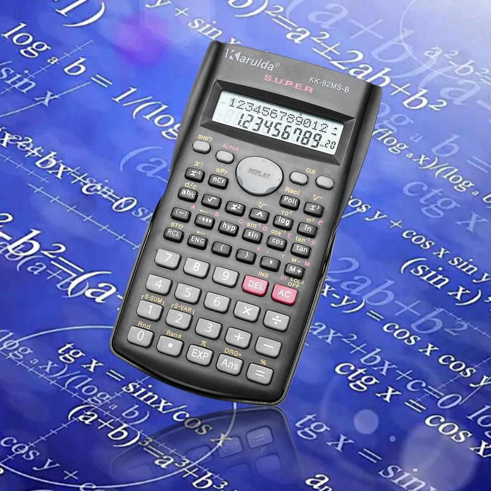 Handheld Student's Scientific Calculator 2 Line Display 82MS-A Portable Multifunctional Calculator for Mathematics Teaching