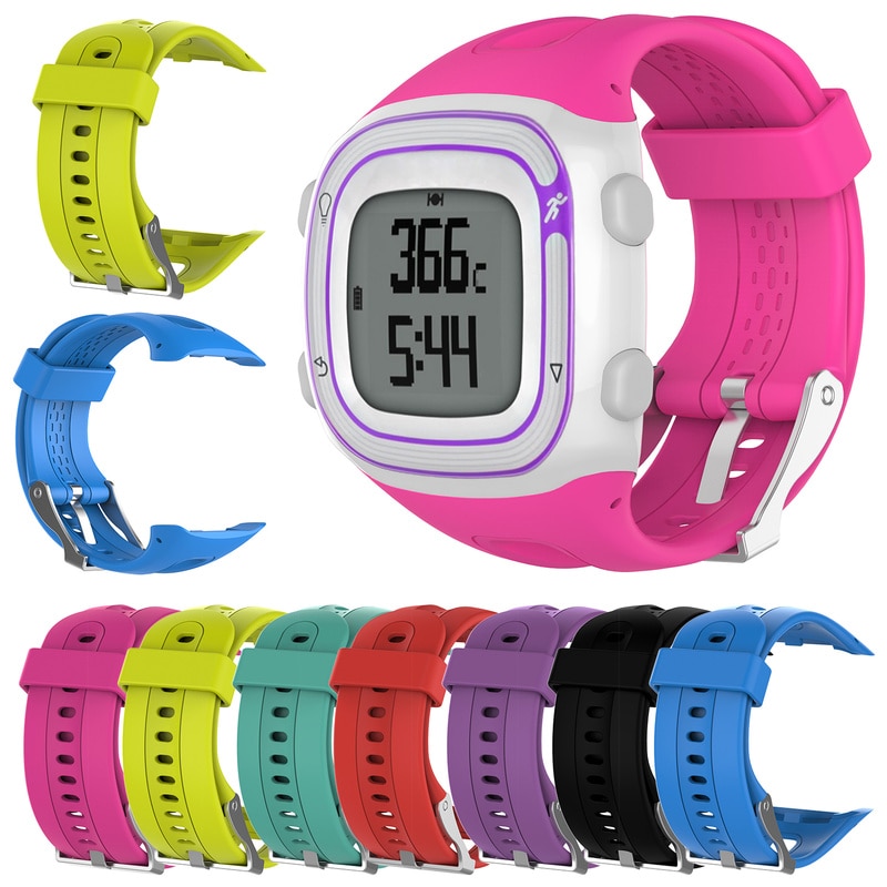Silicone Watch Strap for Garmin Forerunner 10 15 GPS Running Sports Watch Small Large for Women Men Replacement Bands with Tools